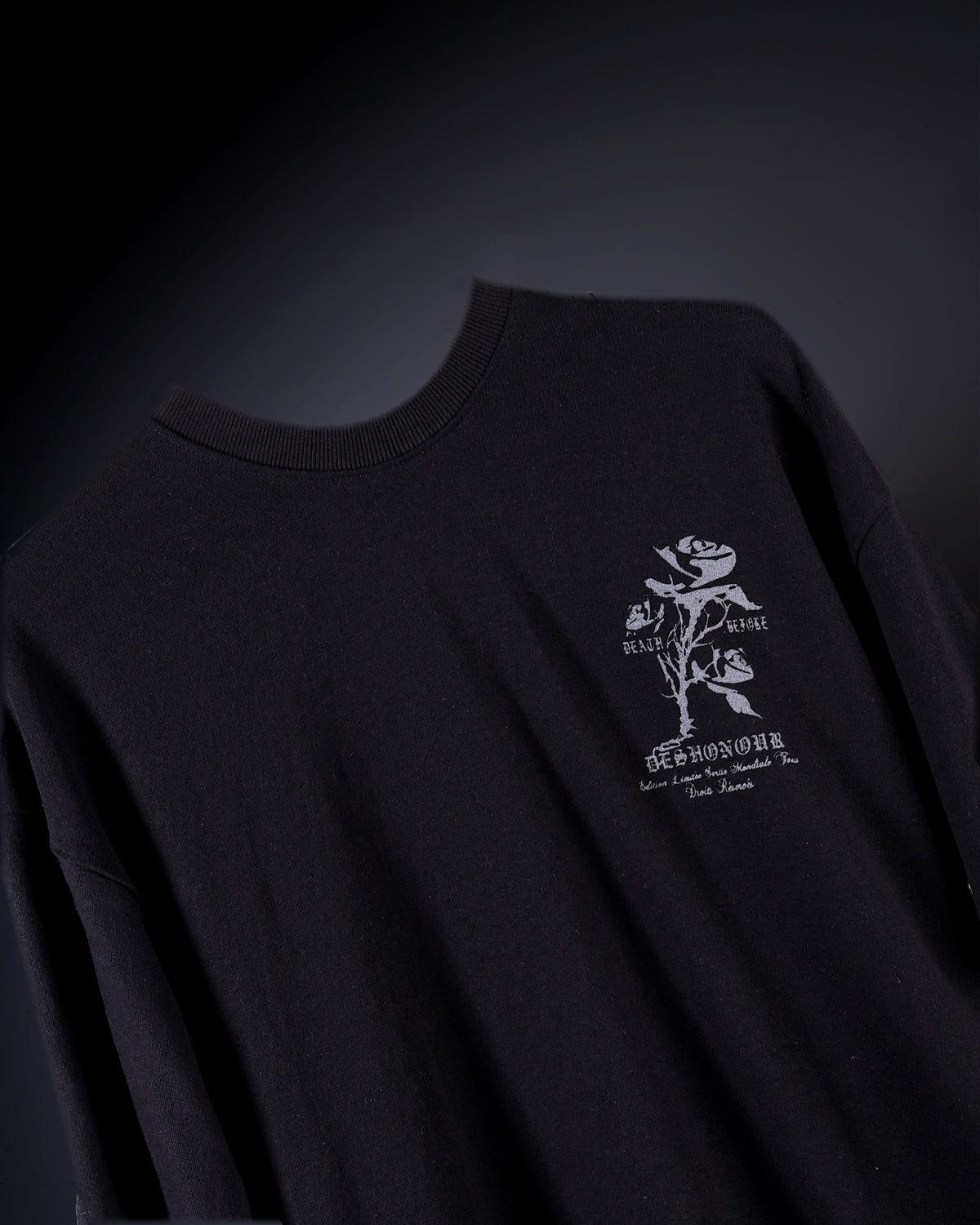 BLACK ROSEBLACK OVERSIZED T-SHIRT