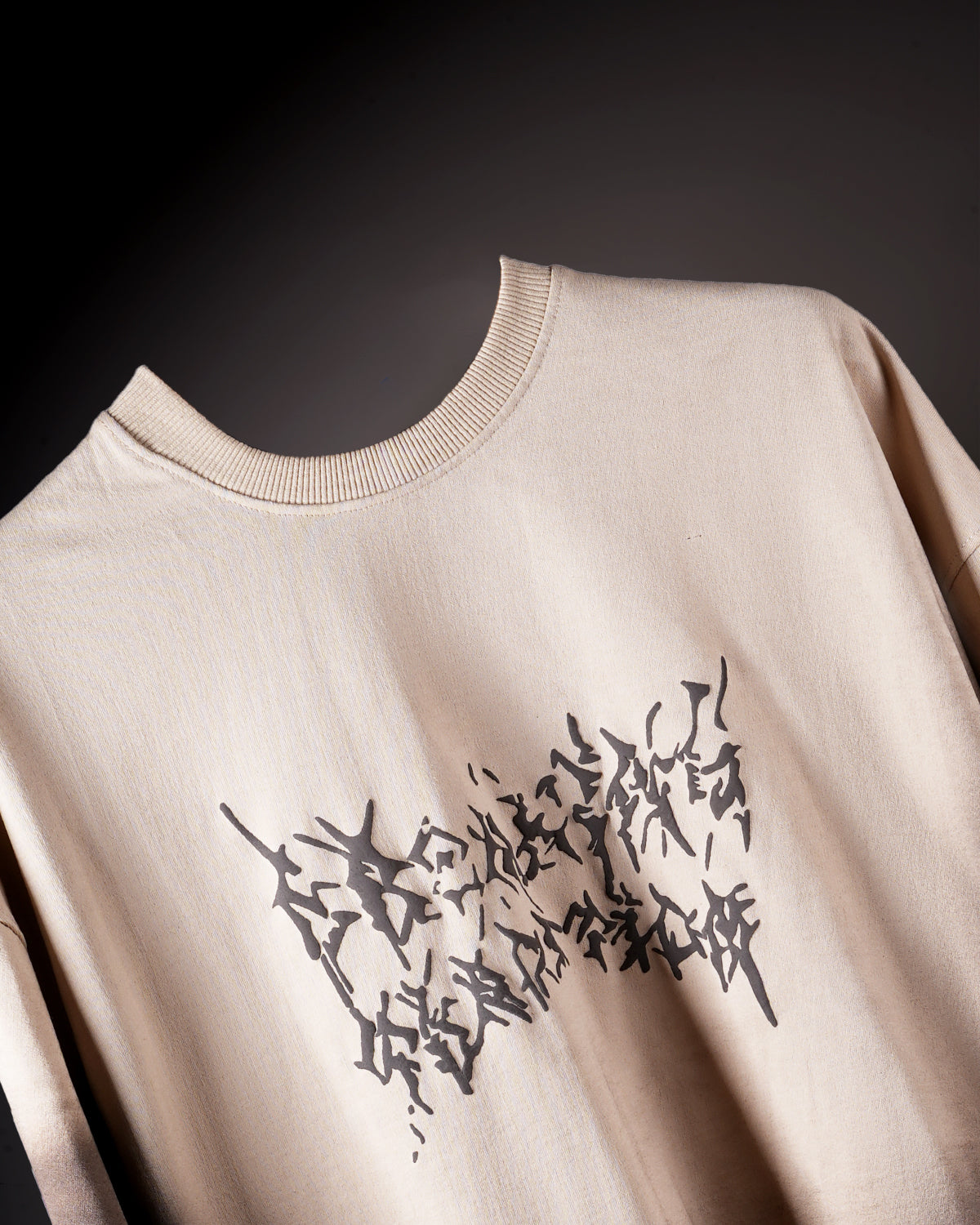 BROWN DUSTED OVERSIZED T-SHIRT