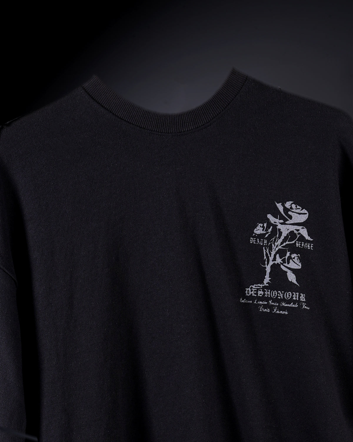 BLACK ROSEBLACK OVERSIZED T-SHIRT