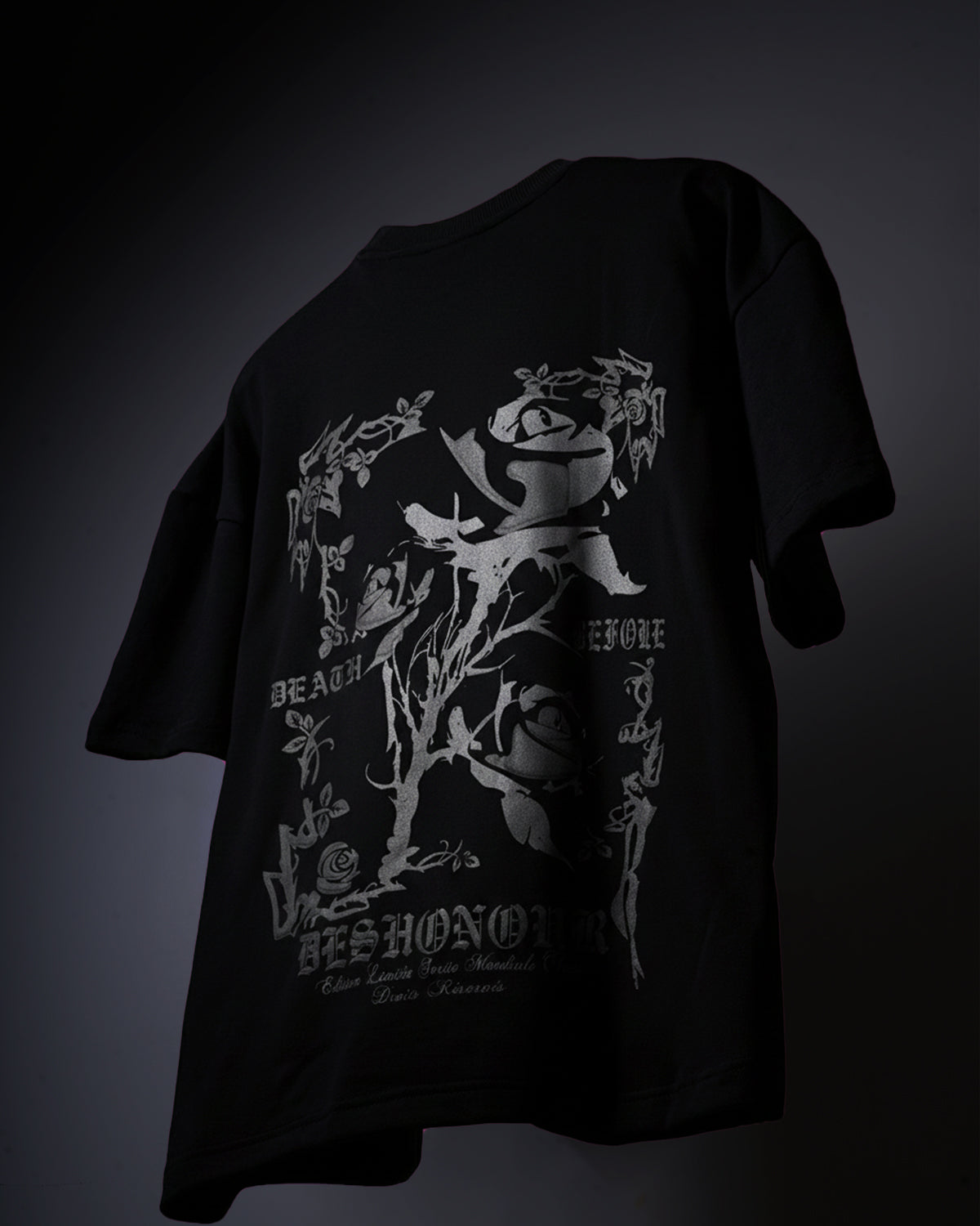BLACK ROSEBLACK OVERSIZED T-SHIRT