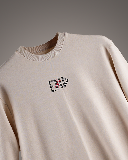 CREAM END SWEATSHIRT