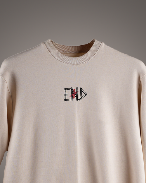 BEIGE END SWEATSHIRT