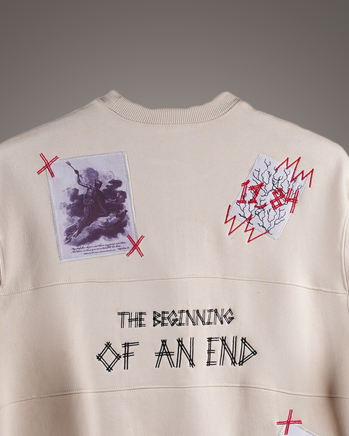 CREAM END SWEATSHIRT