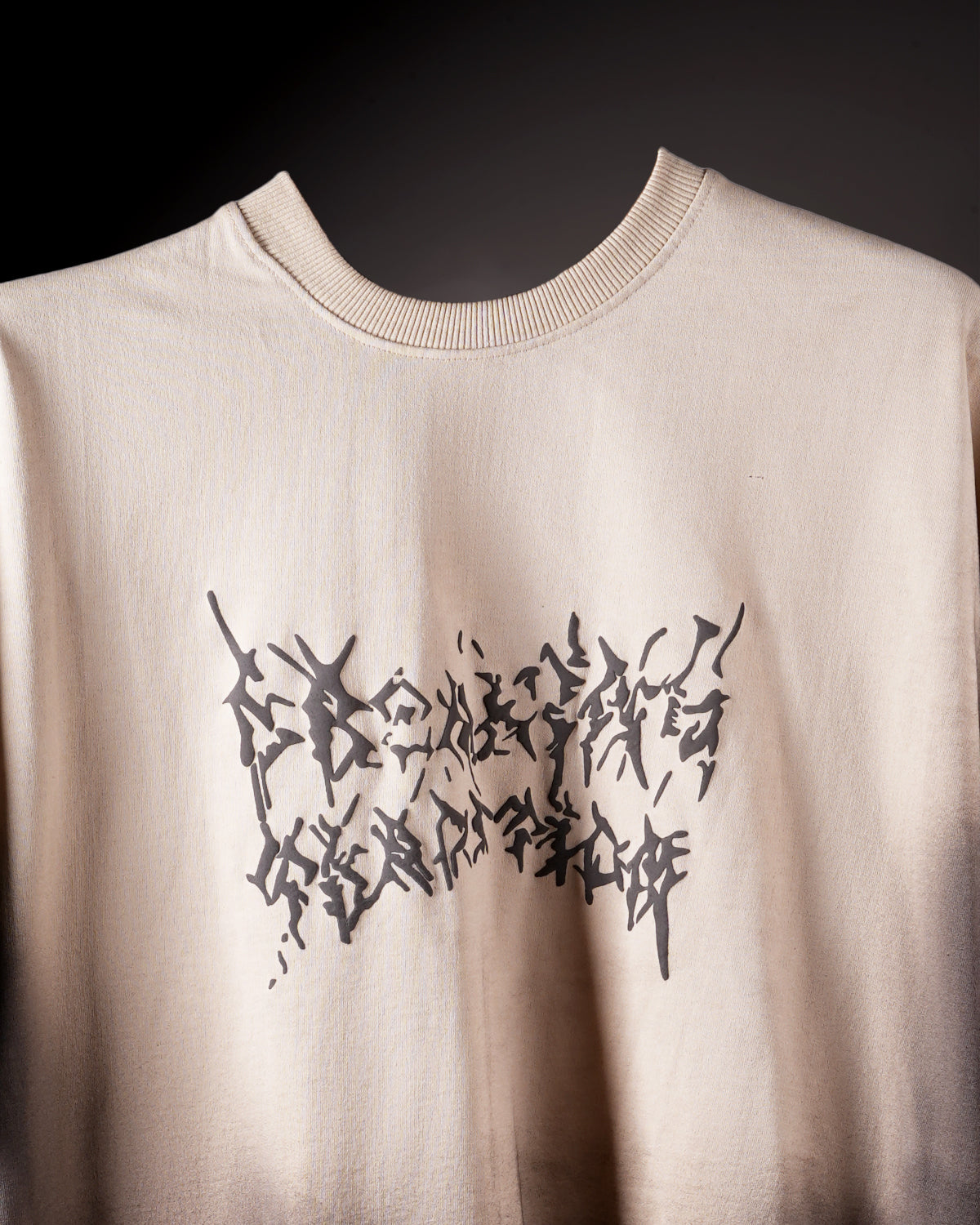 BROWN DUSTED OVERSIZED T-SHIRT