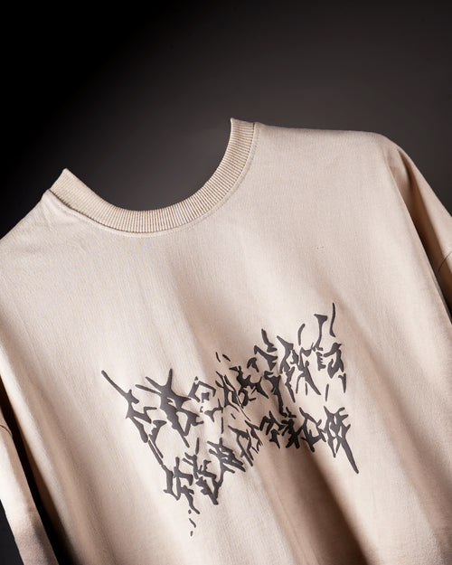 BROWN DUSTED OVERSIZED T-SHIRT