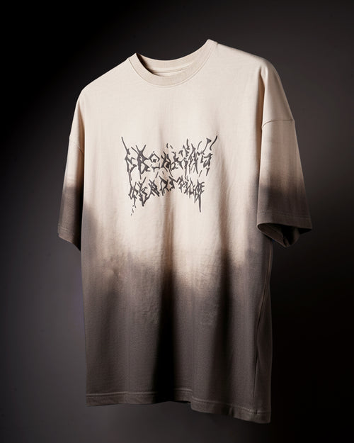BROWN DUSTED OVERSIZED T-SHIRT